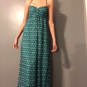 Roxy Blue Patterned Maxi Dress